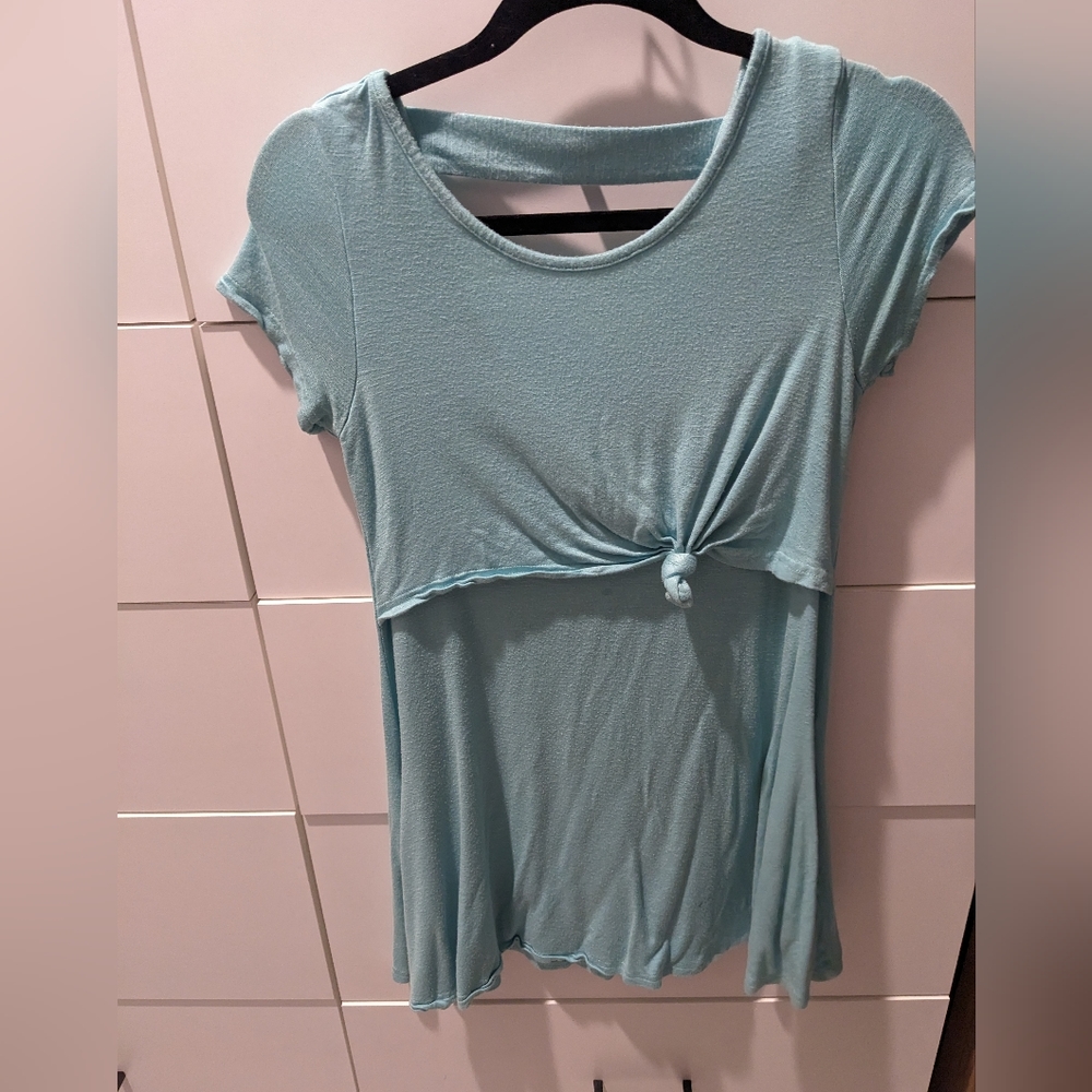 Latched mama tunic light blue